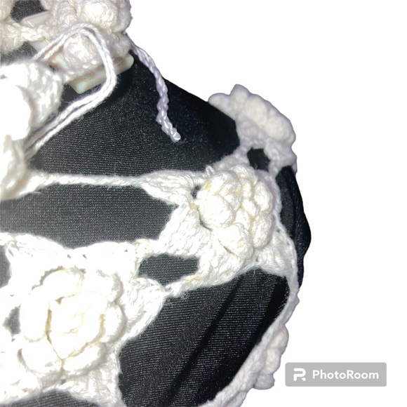 Moschino cheap n chic AEFFE SPA Size 12 cream roses crochet dress - Picture 12 of 16